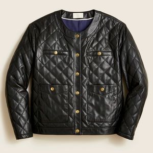 J crew limited edition leather quilted lady jacket